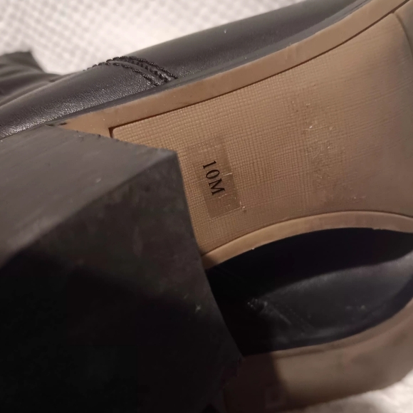 Franco Sarto Black Leather Knee-High Boots size 10 - Picture 9 of 12